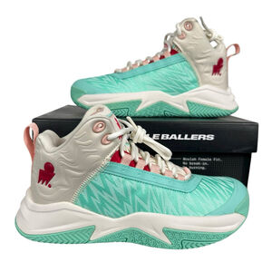 Moolah Press Break v2 Shoes Moolah Movement Red/Aqua Youth Size 5 Basketball